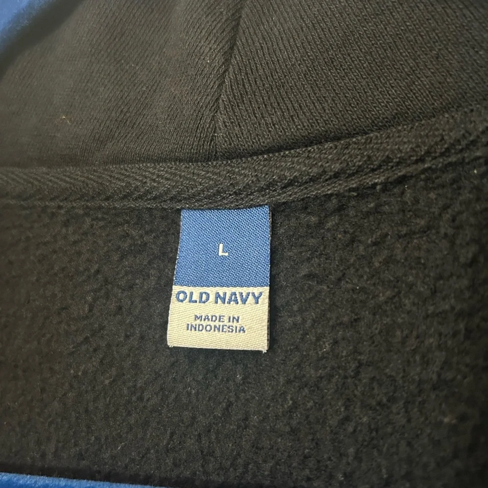 Old Navy Black Half Zip Pullover Sweatshirt Fleece Lined Women’s Large - Picture 3 of 7